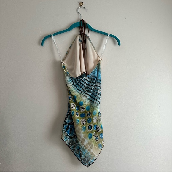 Vintage Boho Y2K Zio‎ Handkerchief Halter Top - Picture 4 of 9